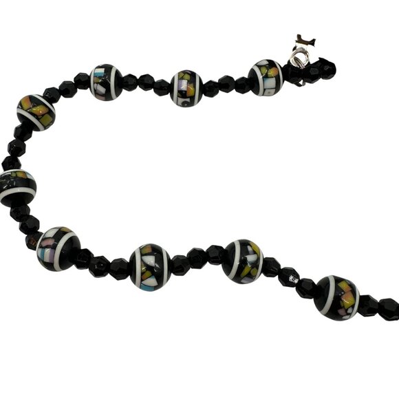 NWT Apt. 9 Black Beaded Evening Handbag Decorative Strap & Snap Closure - Picture 5 of 10